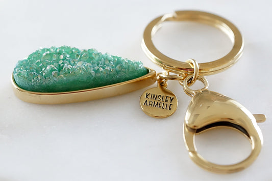 Accessory Collection - Jade Quartz Drop Keychain