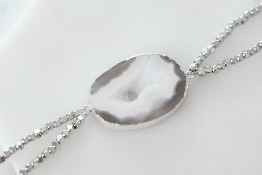 Agate Collection - Silver Crush Bracelet