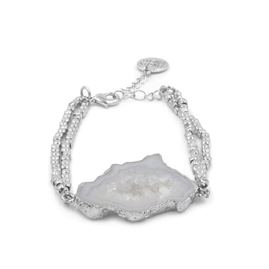 Agate Collection - Silver Crush Bracelet