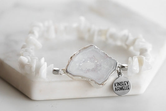 Agate Collection - Silver Opal Bracelet