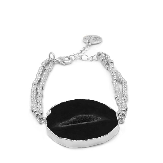 Agate Collection - Silver Slate Bracelet