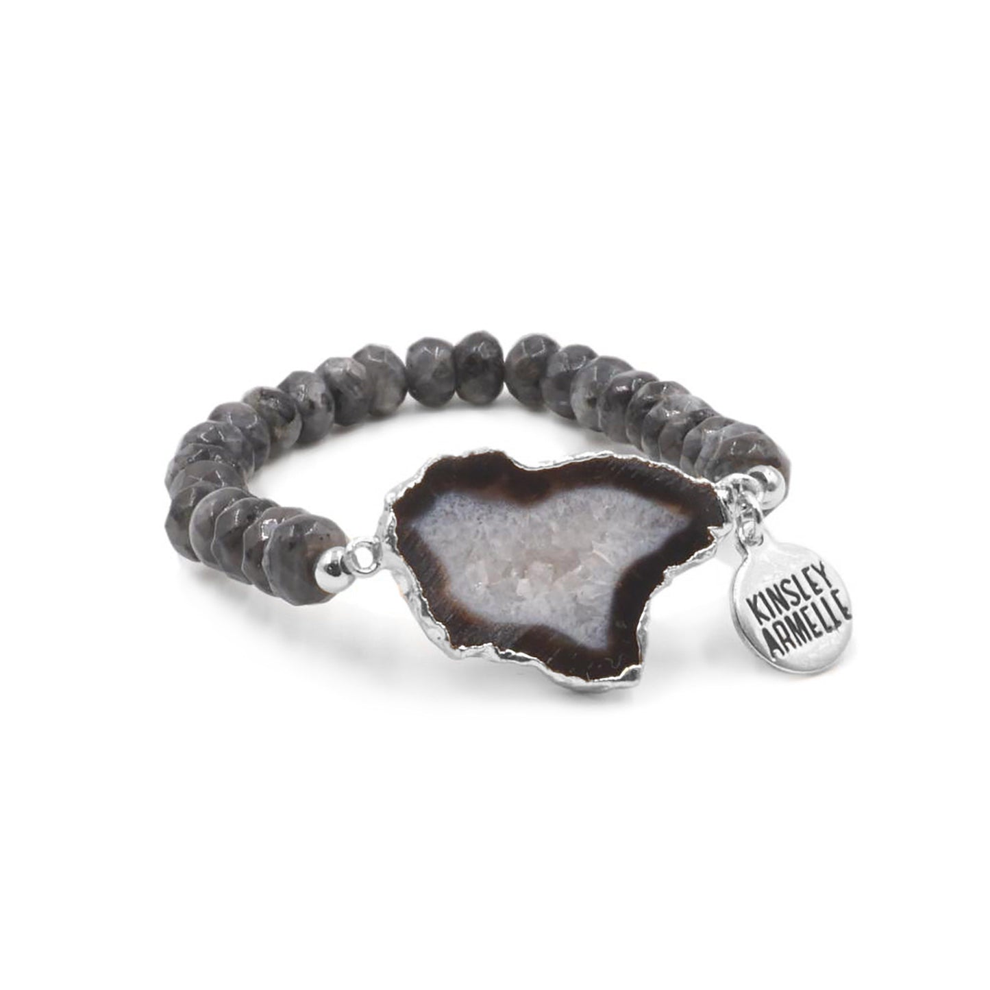 Agate Collection - Silver Smoky Bracelet