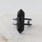 Bangle Collection - Black Magna Raven Quartz Ring