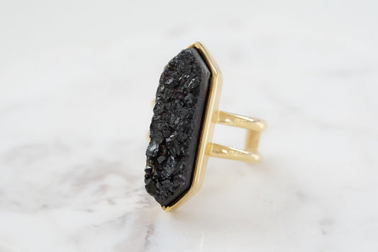 Bangle Collection - Parvus Raven Quartz Ring