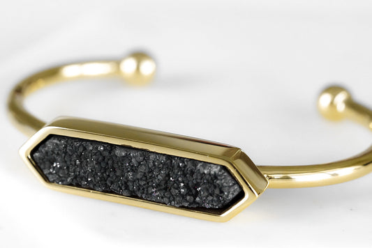 Bangle Collection - Raven Quartz Bracelet