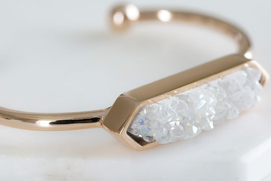 Bangle Collection - Rose Gold Quartz Bracelet