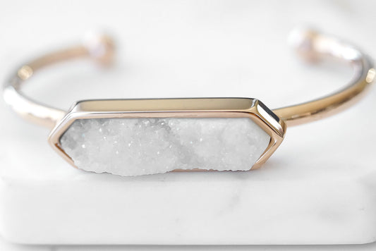 Bangle Collection - Rose Gold Quartz Bracelet (Unique)