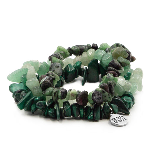 Cluster Collection - Silver Jade Bracelet