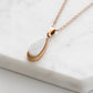 Druzy Collection - Rose Gold Petite Quartz Drop Necklace