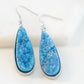 Druzy Collection - Silver Azure Quartz Drop Earrings (Unique)