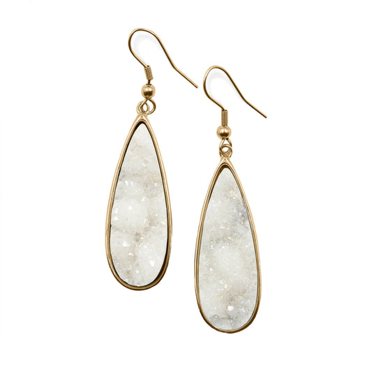 Druzy Collection - Quartz Drop Earrings (Unique)