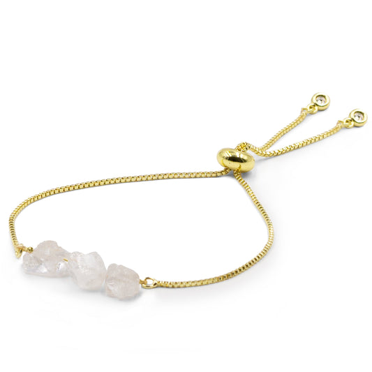 Percy Collection - Raw Quartz Triple Stone Bracelet