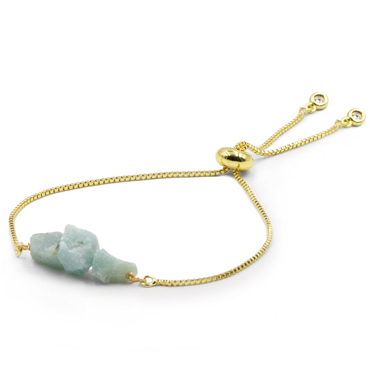 Percy Collection - Raw Solar Triple Stone Bracelet