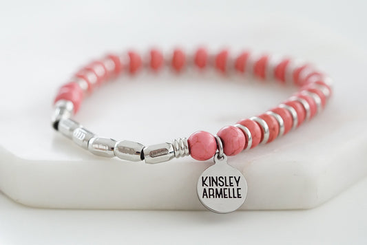 Phoebe Collection - Silver Coral Bracelet