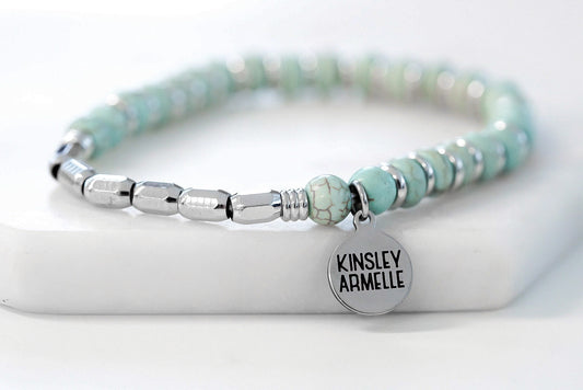 Phoebe Collection - Silver Mint Bracelet