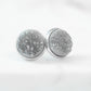 Stone Collection - Silver Stormy Quartz Stud Earrings